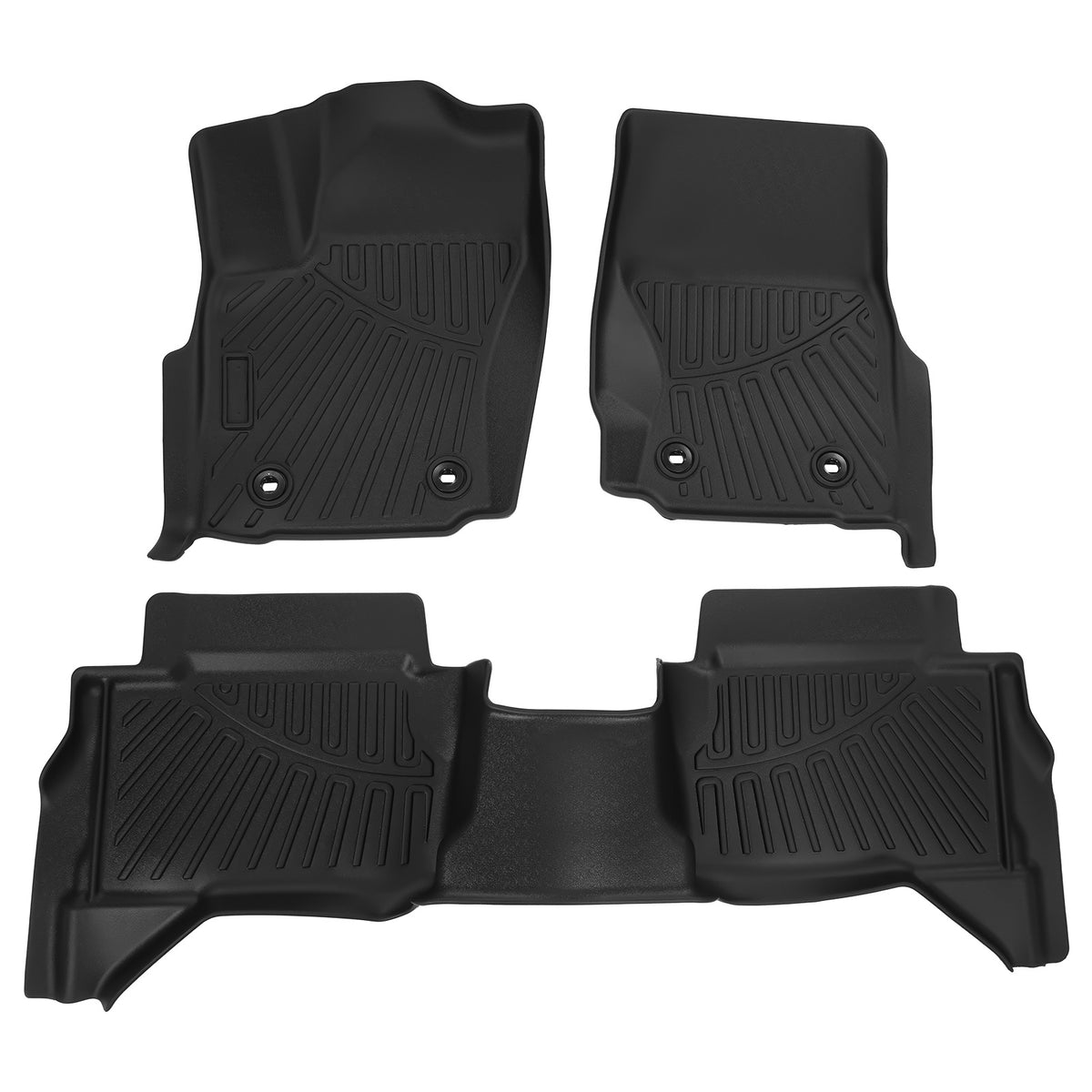 Floor Liner Mat compatible For Toyota Tacoma Double Cab 2024 All  Weather Black New