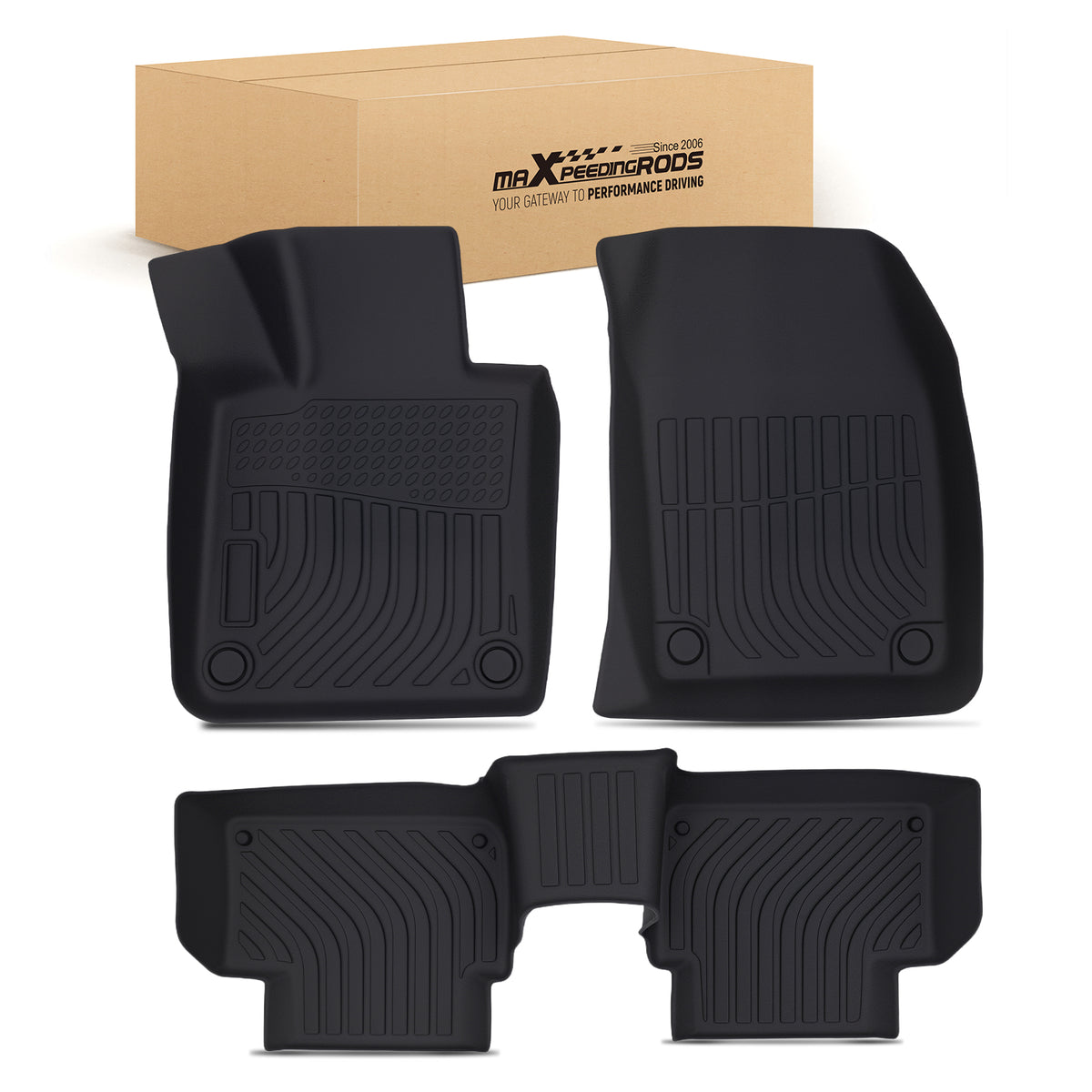 All- Weather Carpet Floor Mats compatible For Volvo S60 2019-2025 TPE Waterproof Anti-Slip