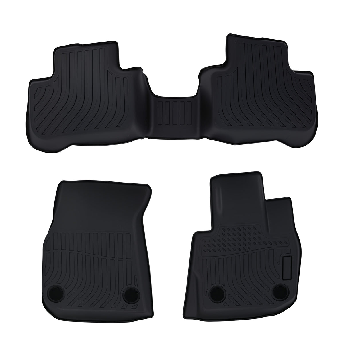 All- Weather Floor Mats compatible For BMW X3 2018-2024 X4 2019-2024 TPE Rubber Black