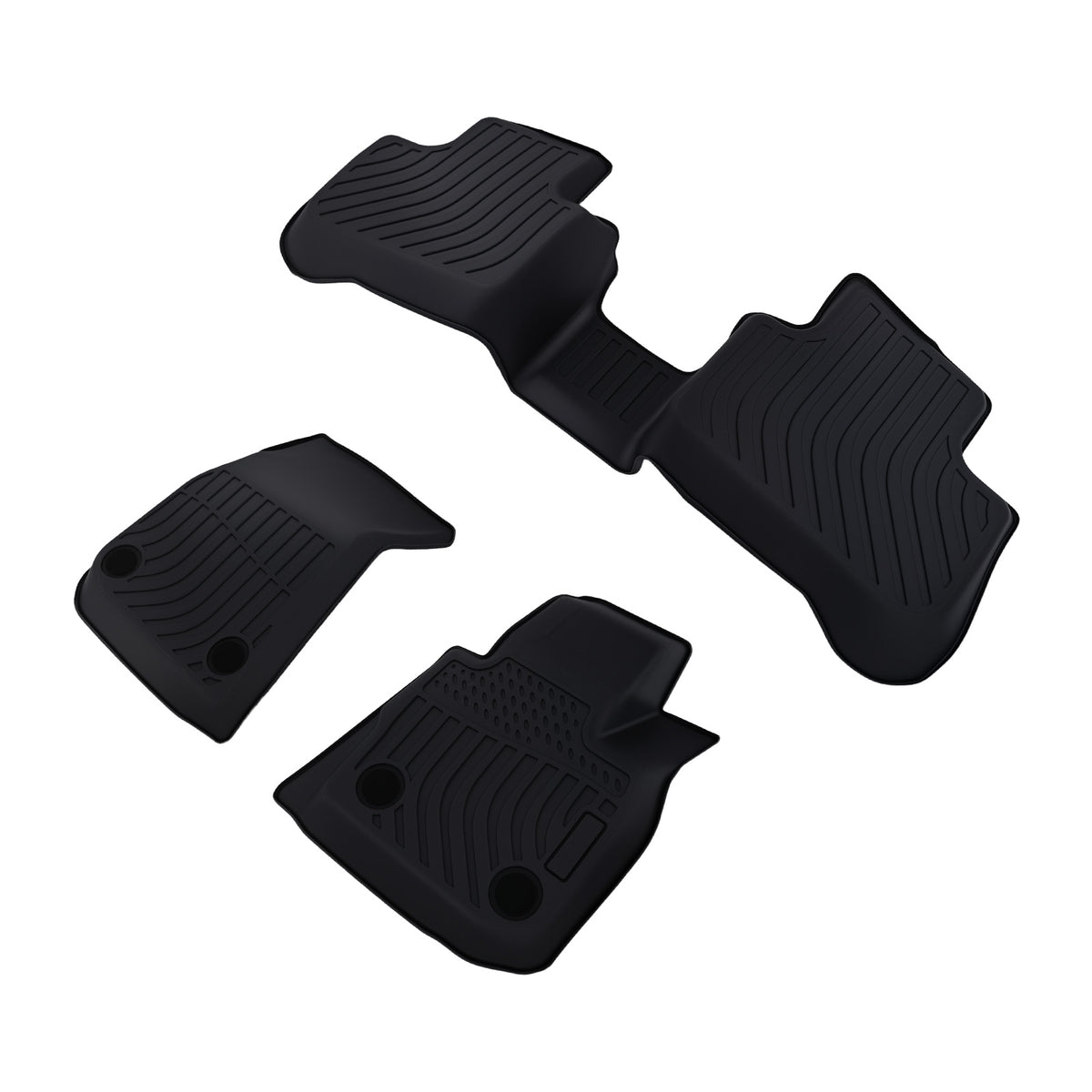 All- Weather Floor Mats compatible For BMW X3 2018-2024 X4 2019-2024 TPE Rubber Black