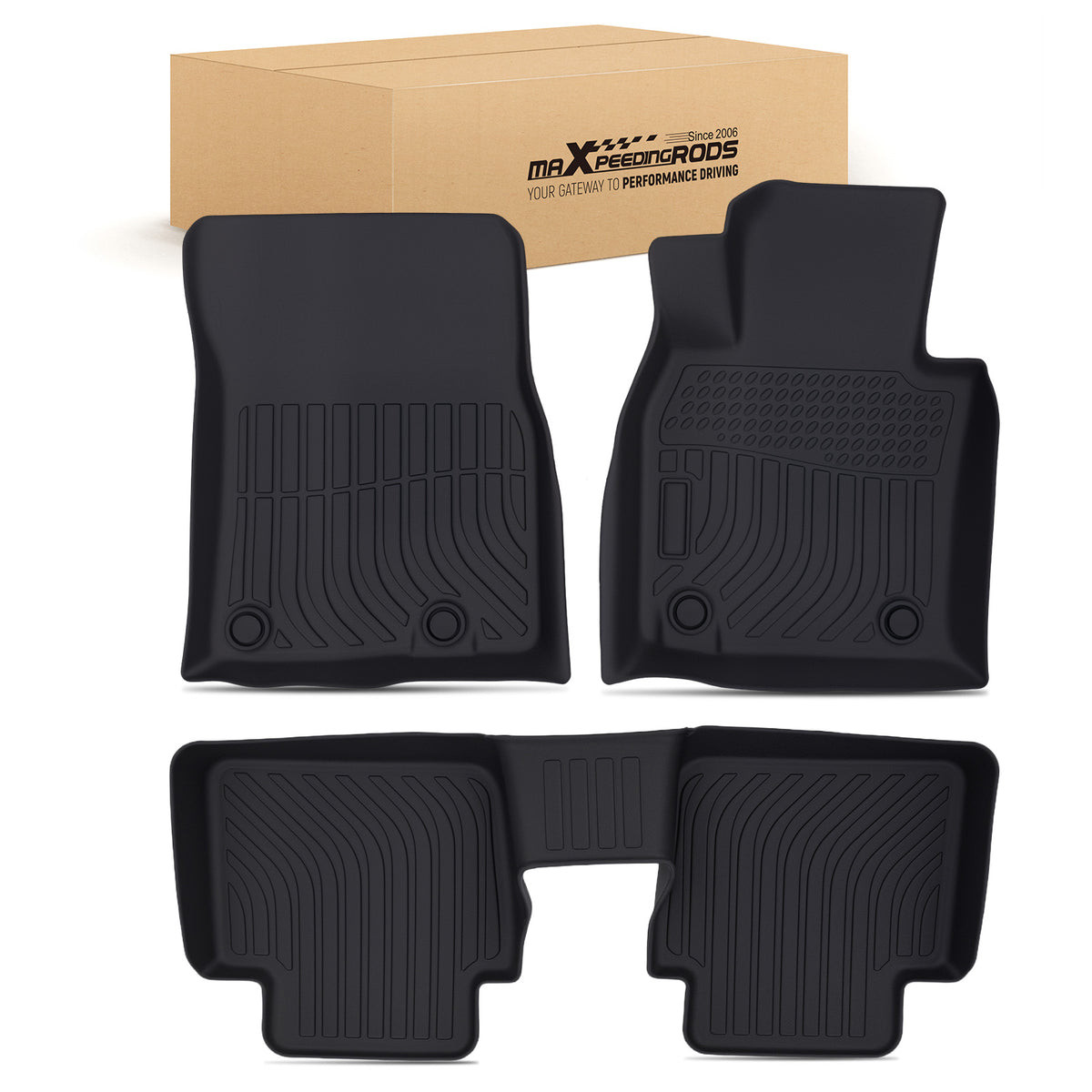 All- Weather Black Floor Mat Liner compatible For Mazda CX-50 2023-2025 TPE Waterproof