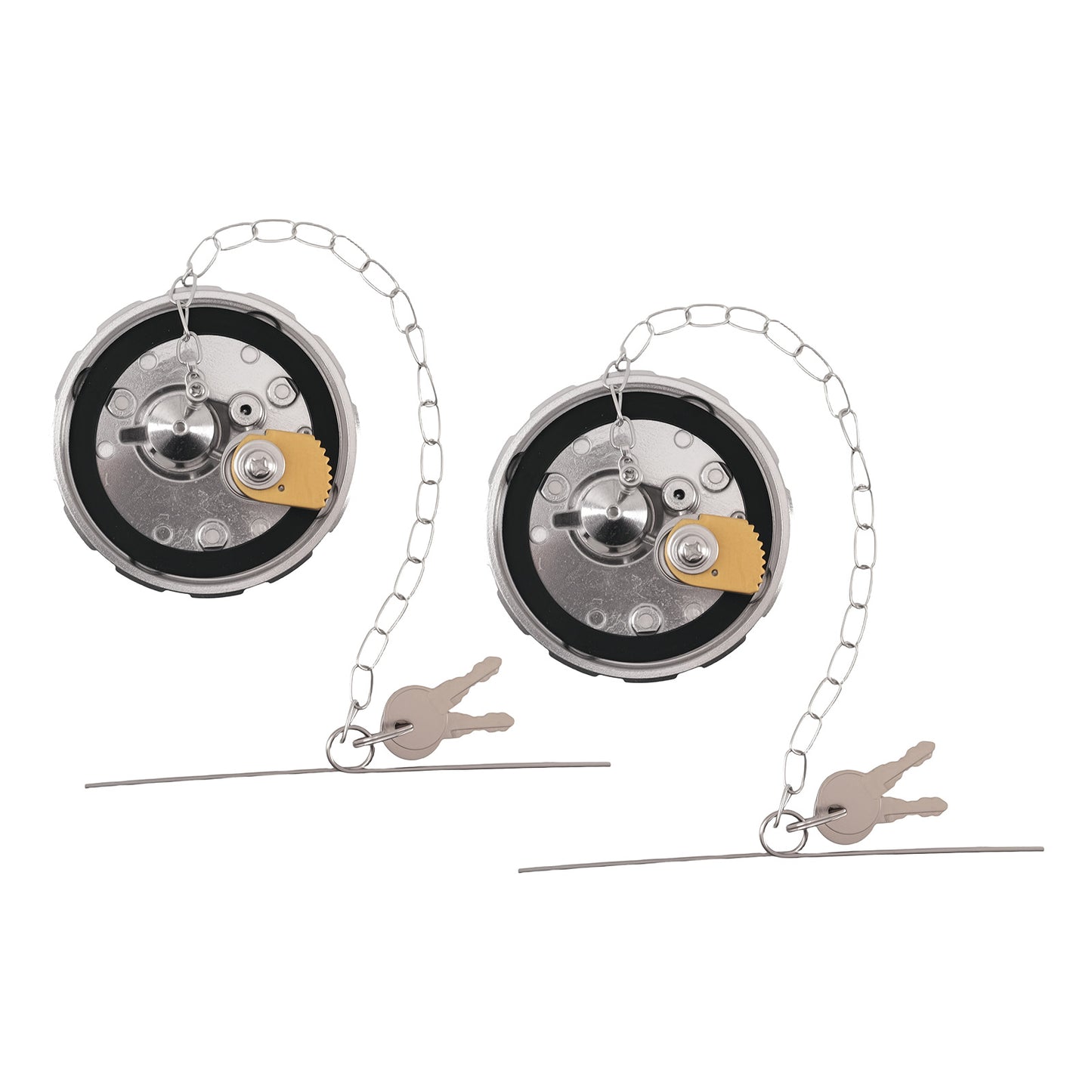 7/2 Aluminum Locking Fuel Tank Cap compatible For Freightliner Kenworth 572.1036 with Keys