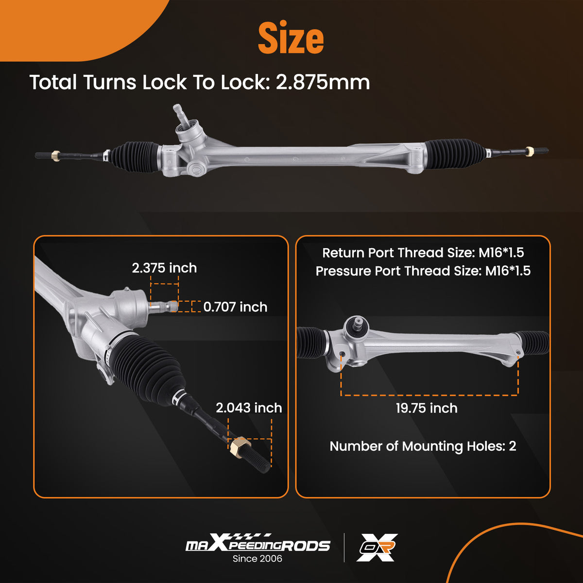 Power Steering Rack and Pinion compatible For Toyota RAV4 XLE LE Limited 2013-2015 1G-26011