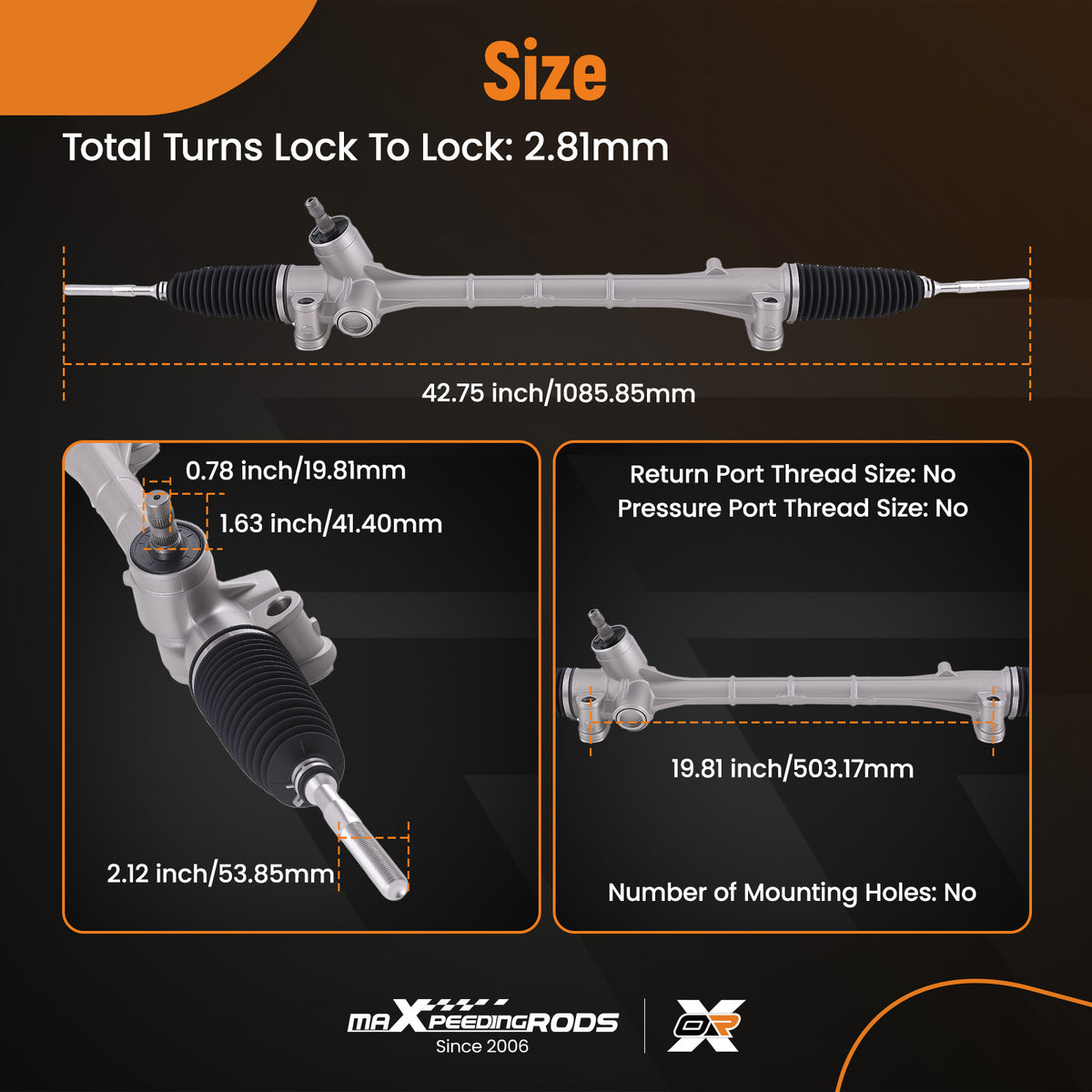 Power Steering Rack Pinion compatible For Lexus CT200h 2011-17 compatible For Toyota Prius 2010-15 1G26003