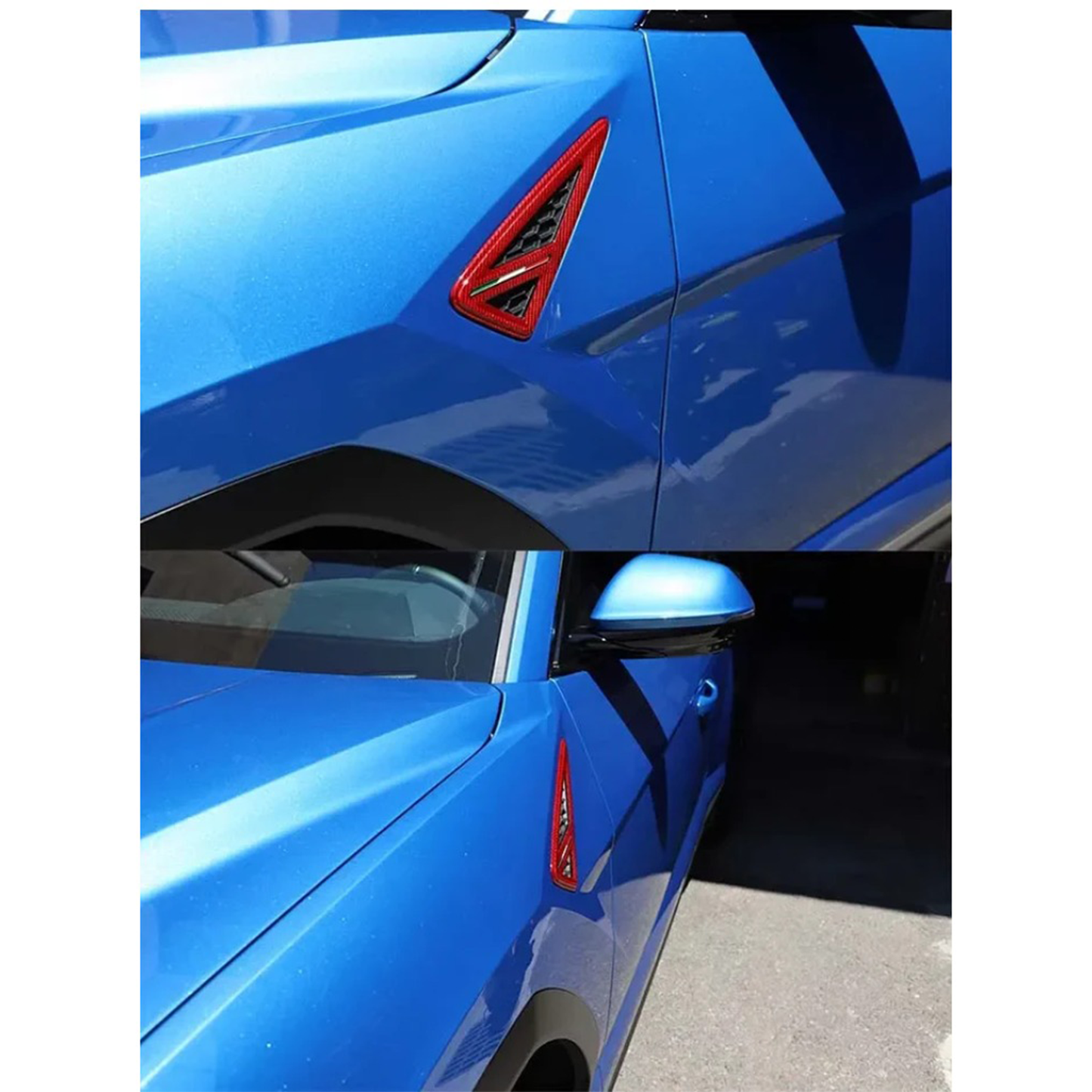 Dry Carbon Fiber Side Fender Vent Frame Cover Trim for Lamborghini Urus