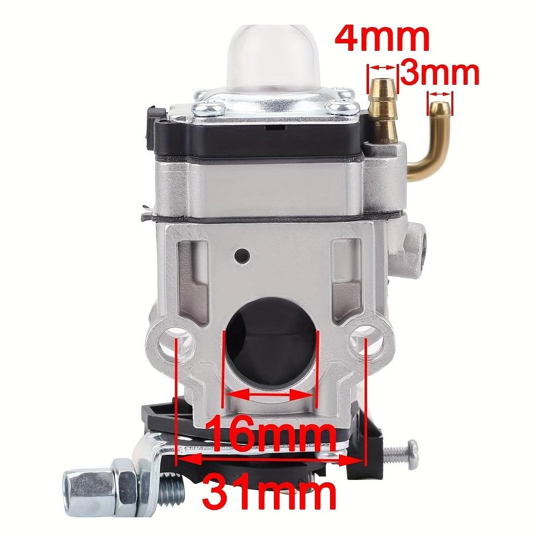 Hipa 531004445 Carburetor Kit, For Husqvarna 145BT H140B 140B 141B Blowers Kawasaki TB43 1E40F-5 BC52 BC520 CG430 CG520 43CC 52CC Trimmers