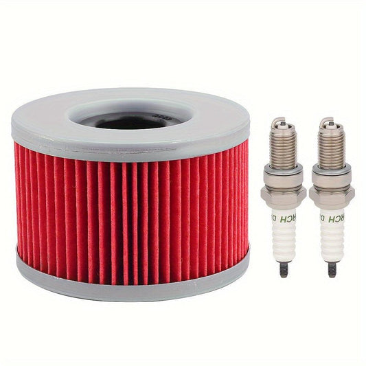 HF111 Oil Filter D8EA Spark Plug Kit For Honda Rincon 650 TRX650FA 4x4 2003-2005