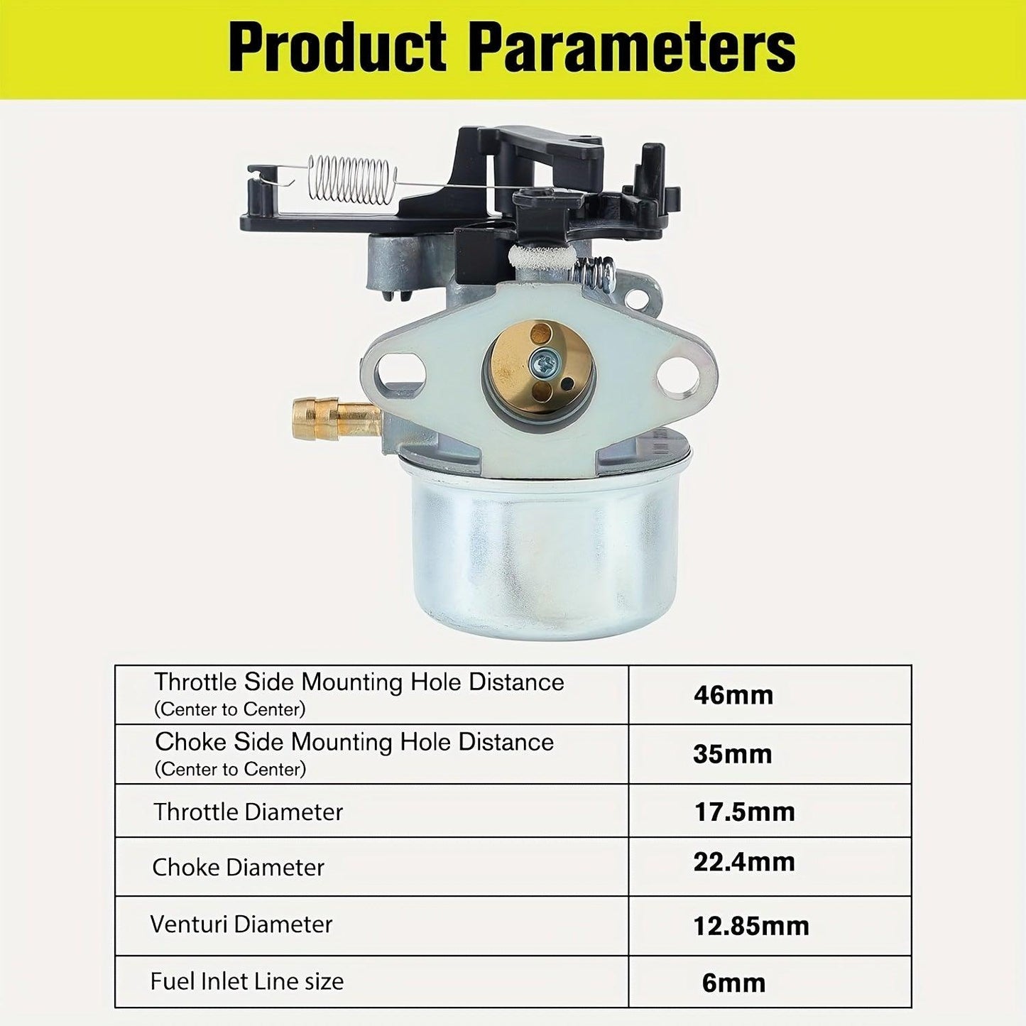 Hipa High-Performance Carburetor - Precision-Made for Briggs & Stratton 111P07, 114P07, 11P907, 121Q72 Engines - Perfect Replacement Part