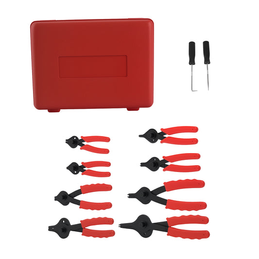 10x Snap Ring Pliers Set For Car Truck SUV Brake Pad Removal Maintenance
