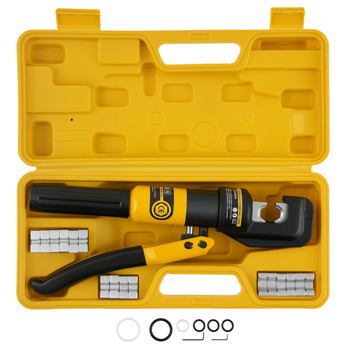10T Hydraulic Wire Crimper Tool Set with 9 Dies For Electrical Cable Battery