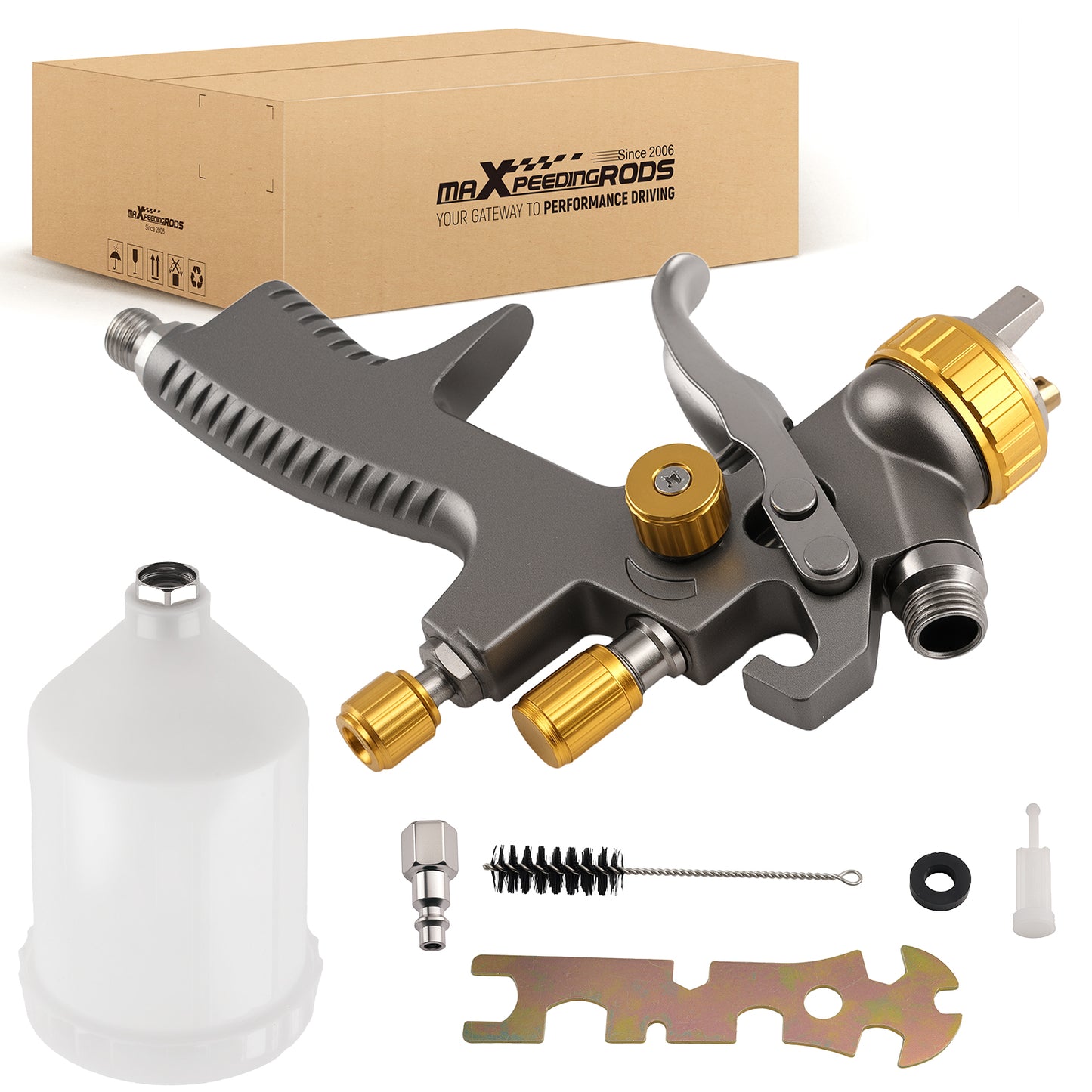 Air Kit For Car Paint 1.8mm Nozzle 600ml Cup Professional Spray Tool Set
