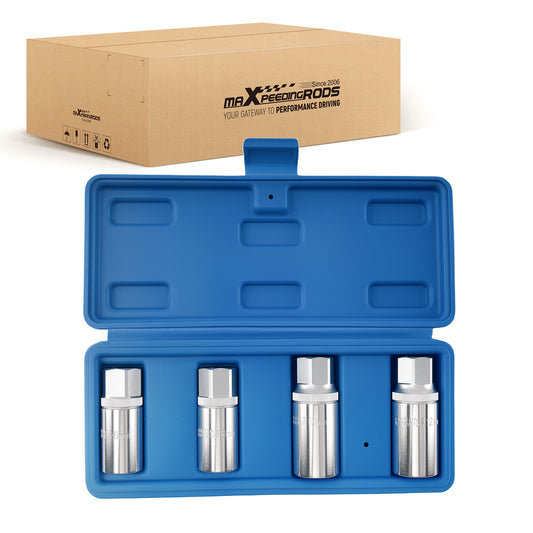 1/2in Drive Stud Extractor Set for Auto Repair 6-12mm CRV Steel Professional 4X