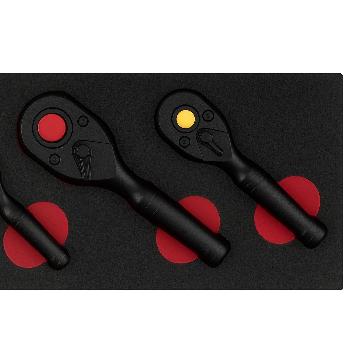 3-Piece Ratchet Wrench Set 72 Teeth 1/4 3/8 1/2 Drive Quick Release Socket Tool
