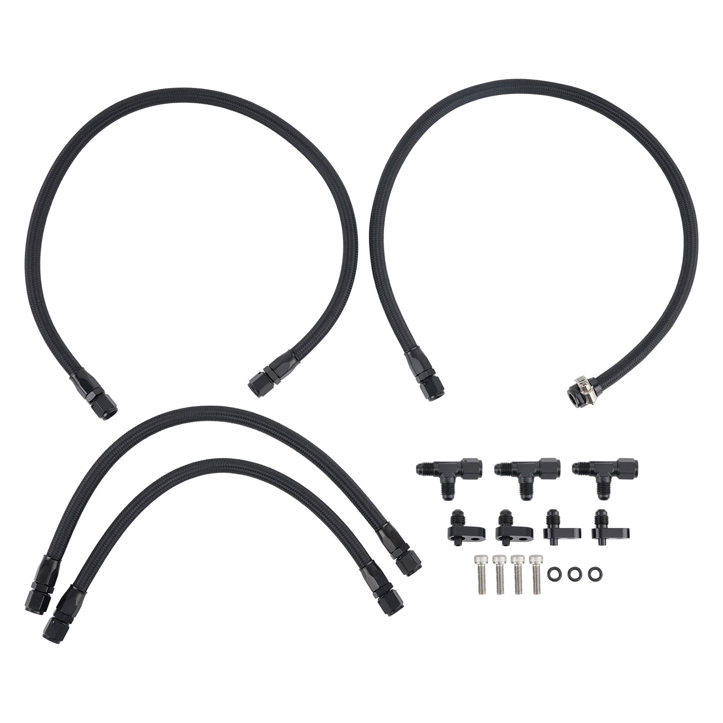 4AN Steam compatible For Vent Hose Kit For LS family of engines LS1 LS2 LS6 LM7 Stainless Steel