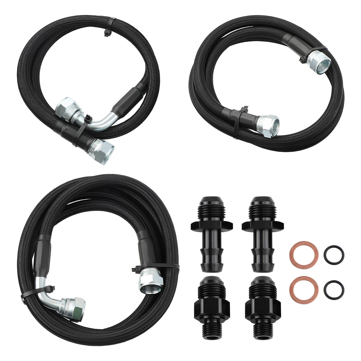 48RE Transmission Cooler Lines Kit Heavy Duty compatible For Dodge Ram Cummins 5.9L 03-07
