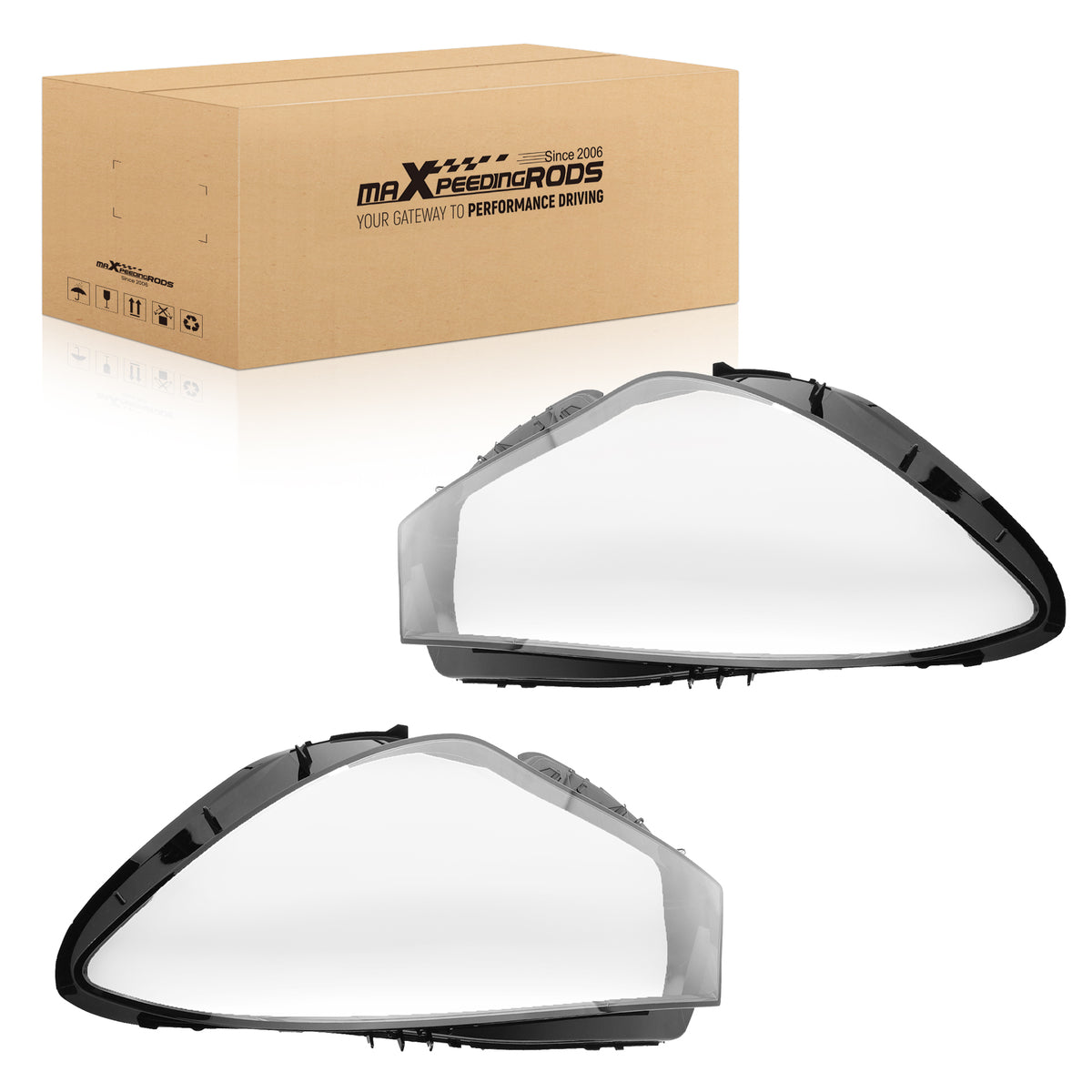 Left+Right Headlamp Headlight Lens Cover compatible For Mercedes Benz W117 CLA250 CLA45