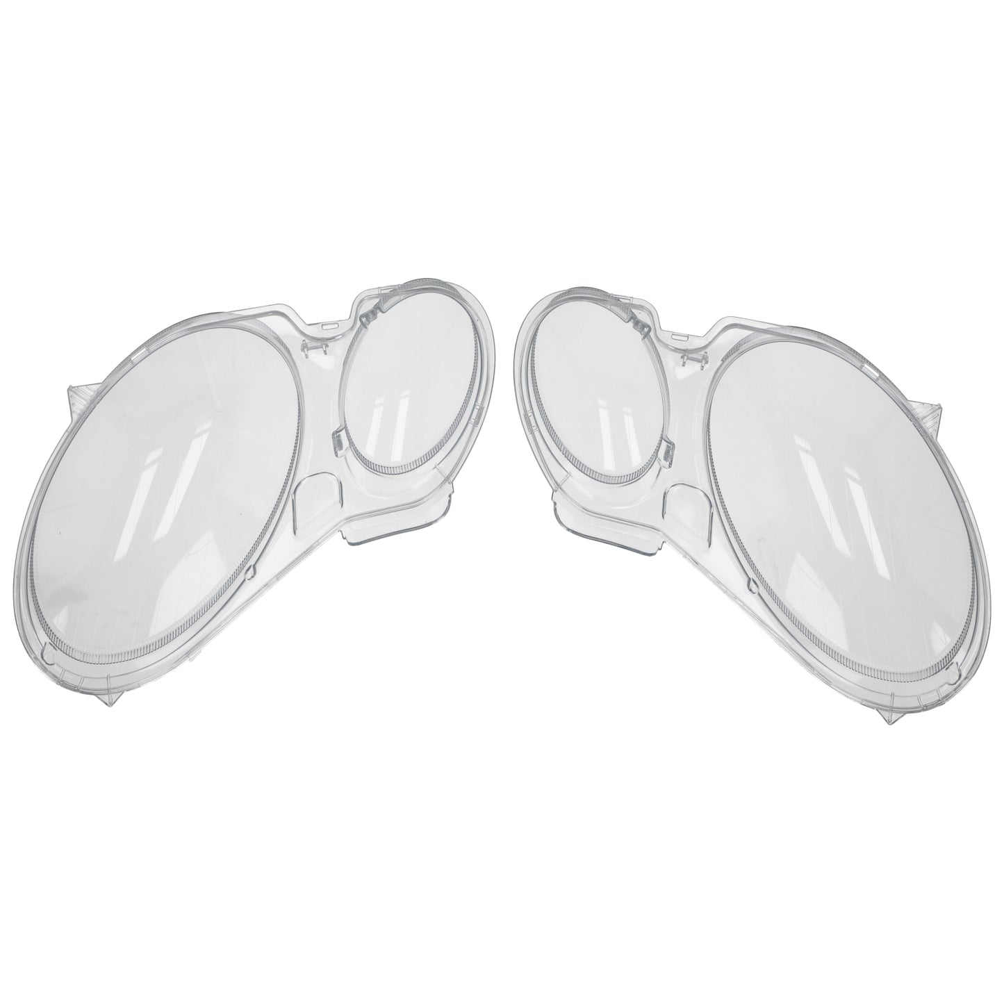 Pair Headlight Lens Cover compatible For Mercedes Benz E240 E200 E350 W211 2002-2008 Clear