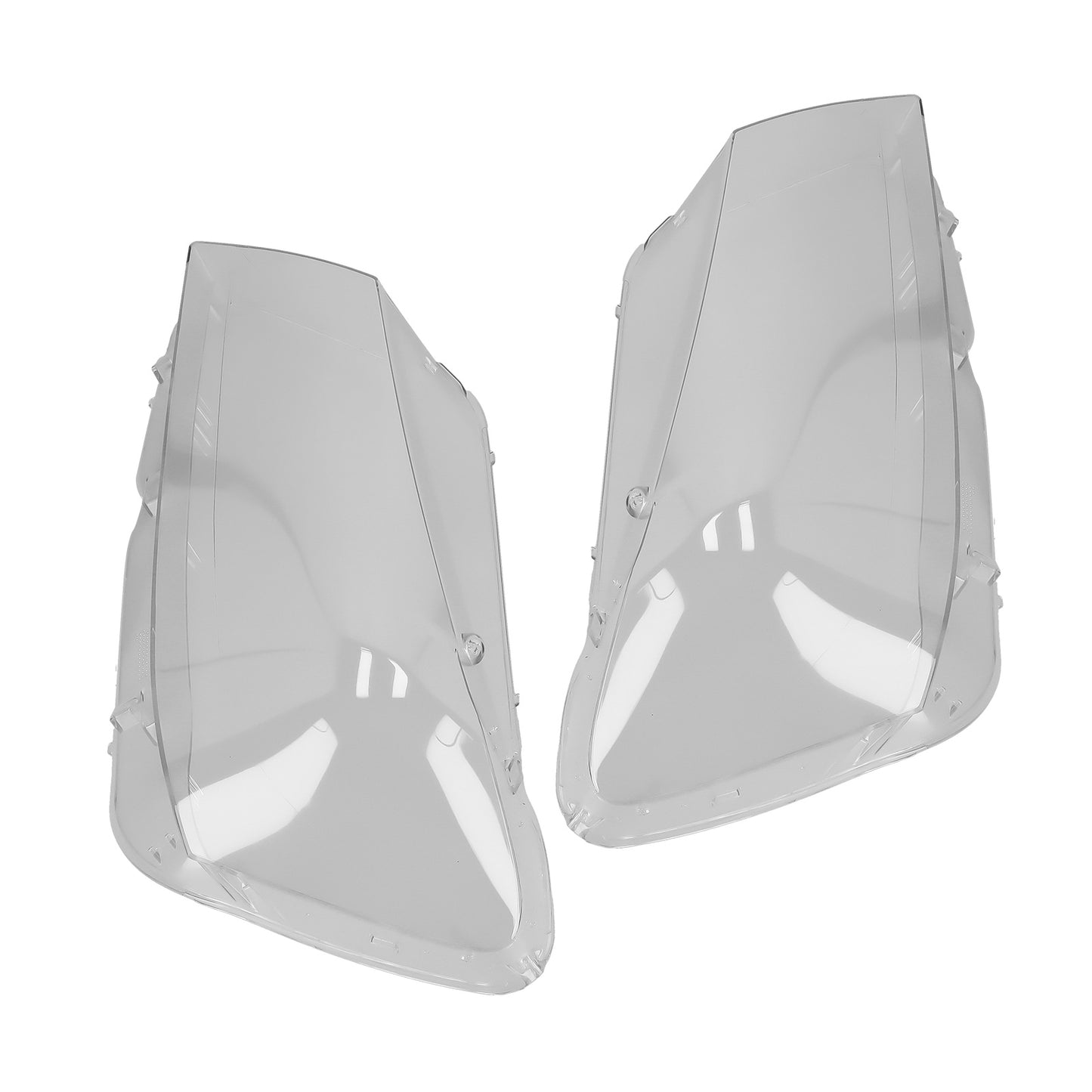 Pair Headlight Lens Cover compatible For BMW X3 F25 2011-2014 Polycarbonate Smooth Finish
