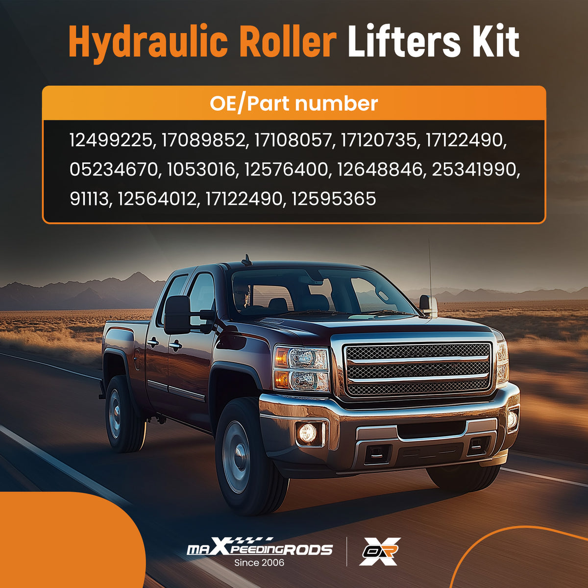Engine Roller Lifters Kit compatible For GM Chevy 1992-2014 4.8L-6.0L Replace HL124