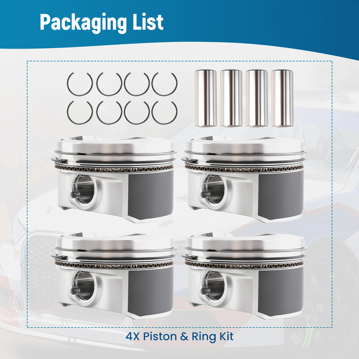 Pistons w/ Rings fit For 98-08 compatible For Toyota Pontiac 1.8L DOHC 1ZZFE 13101-0D040