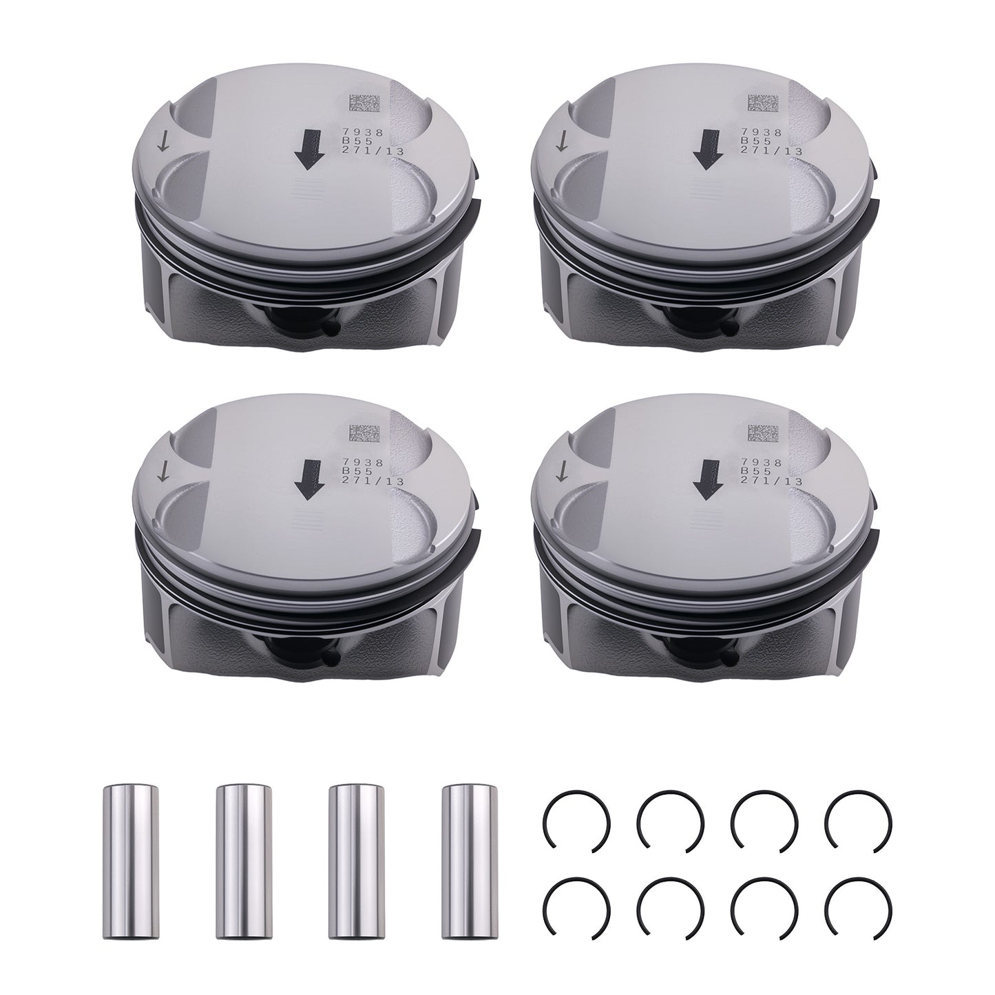 4X PistonsRings For 2010-17 compatible For Chevy Equinox GMC Terrain compatible For Buick 2.4L 12578324
