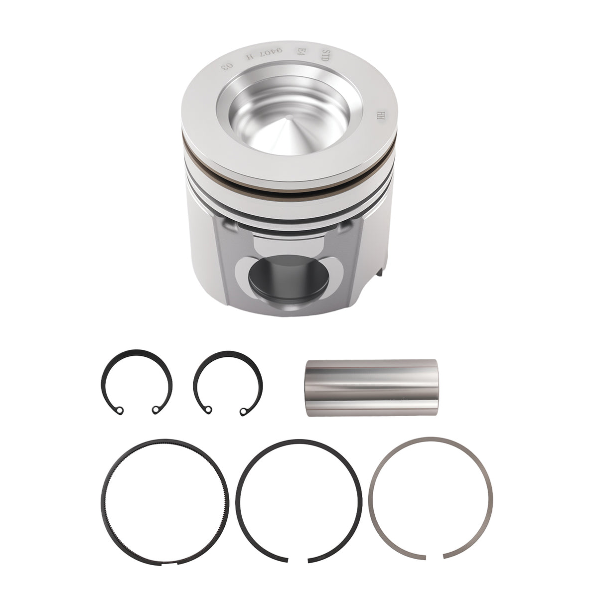 PISTONPiston Rings Set 4955520 compatible For Dodge Ram 6.7L compatible For Cummins 07-19 107mm