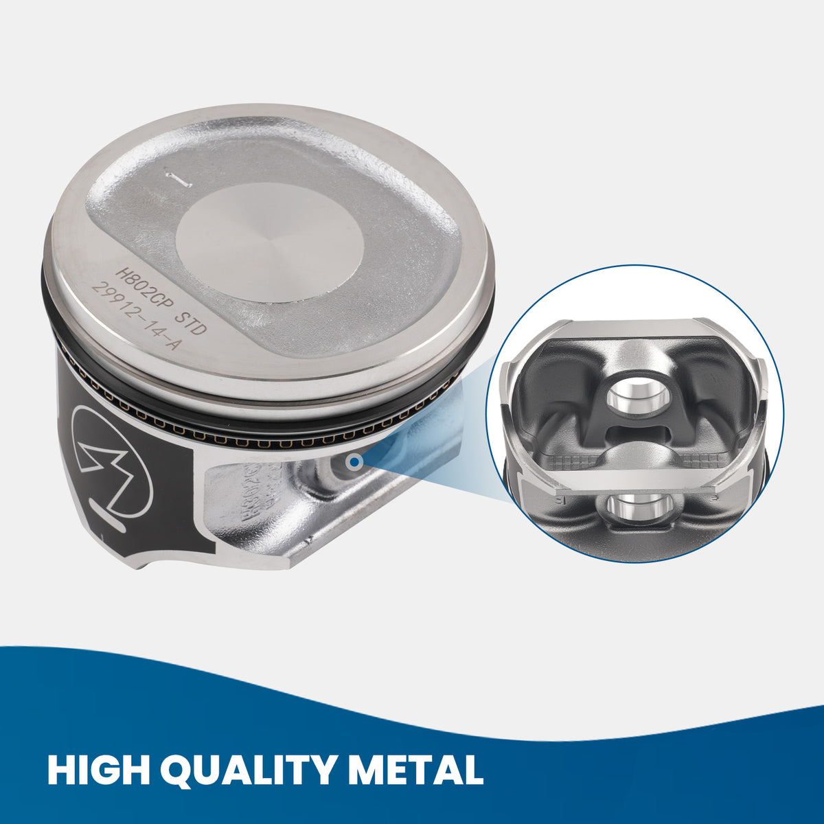 Engine Piston Set compatible For Jeep Wrangler TJ Cherokee 4.0L L6 1996-2006 H802CP