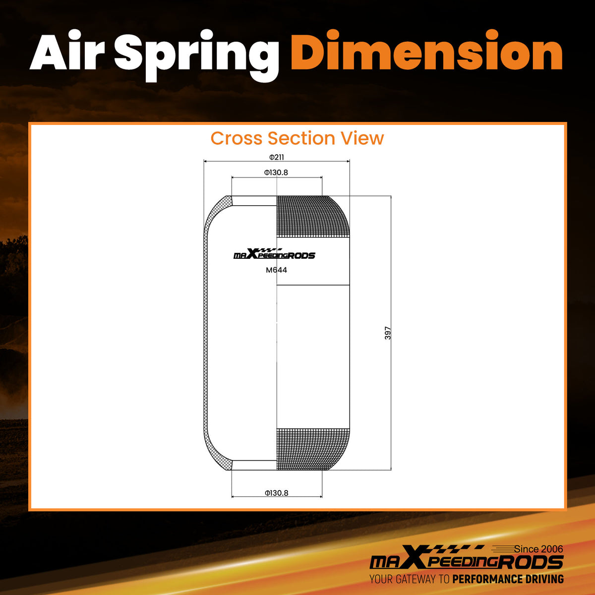 Air Suspension Spring Bag For Firestone W01-095-0118 For Goodyear 8017