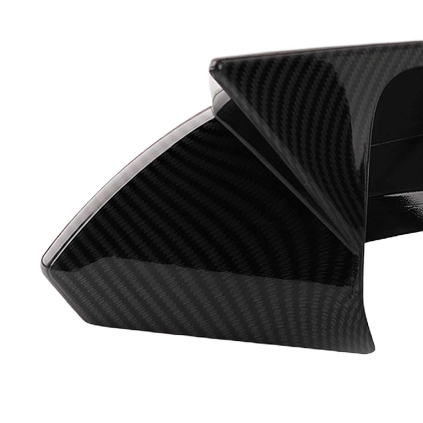 FrontMirror Cover Set compatible For Ford Mustang 2015-22 FR3Z-17682 Carbon Black Pair