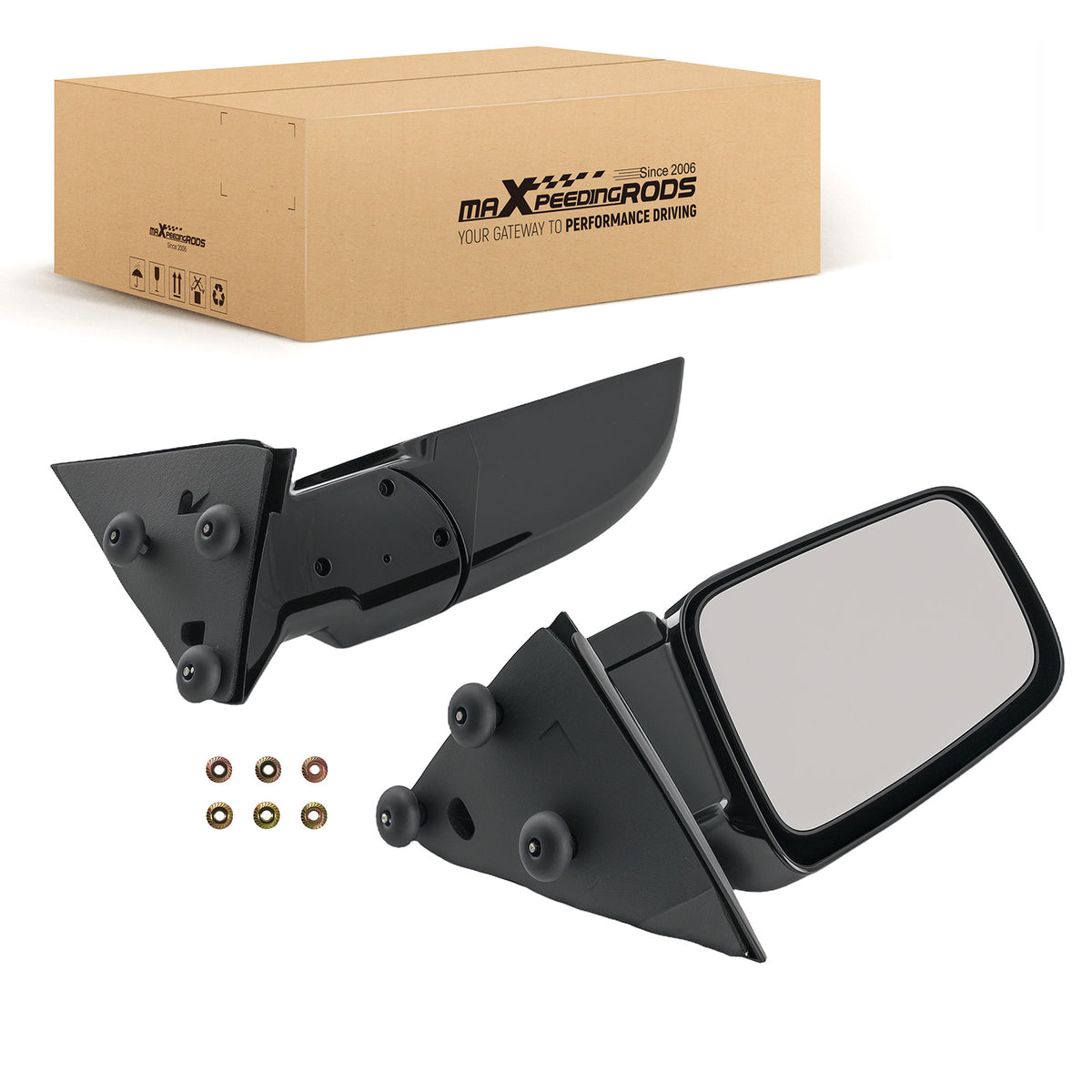 L+R Side Mirrors compatible For Chevy C1500/Blazer/Compatible For Escalade 88-00 15764759 Manual Fold