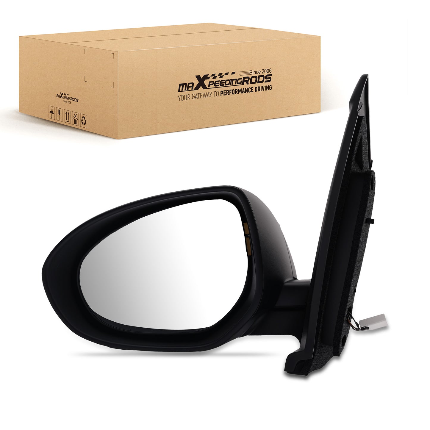 Left Side Mirror compatible For Mazda 2 1.5L DOHC 11-14 Manual Fold DR616918Z