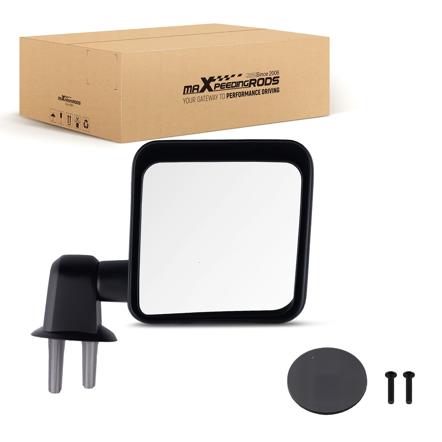 Left Manual Mirror compatible For Jeep Wrangler JK Unlimited 2007-2018 68081251AA