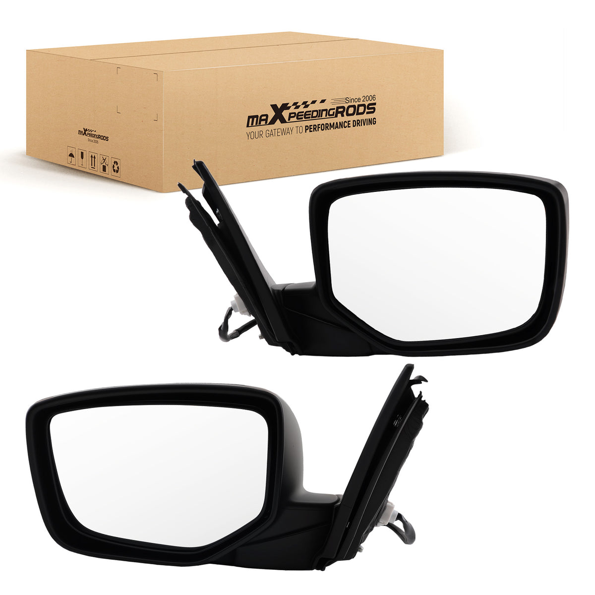 Black Mirror LR compatible For Honda Accord LX 2013-2016 76208T2FA01 Power ABS