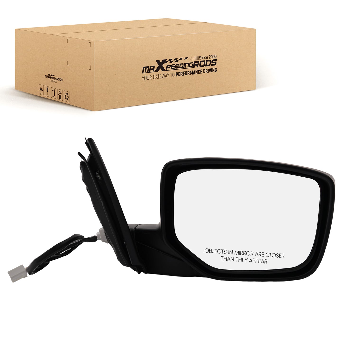 Right Mirror compatible For Honda Accord EX/LX 2013-2016 Power Black 76201T2FA11ZE ABS