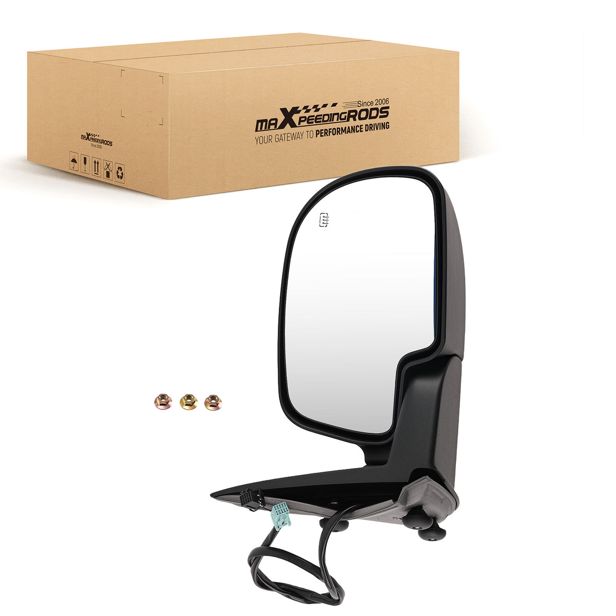 Power Heated Side Mirror Right compatible For Chevy Suburban 2000-2005 Towing 955-675
