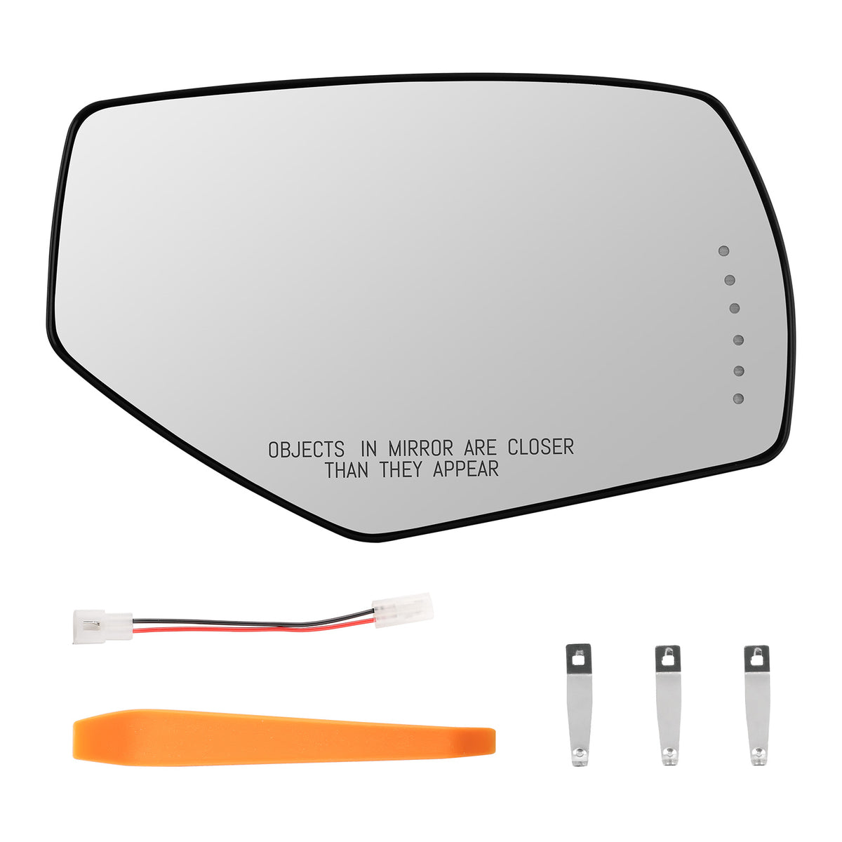 Passenger Side Mirror Glass Heated with Signal compatible For Silverado Sierra 2014 -2018