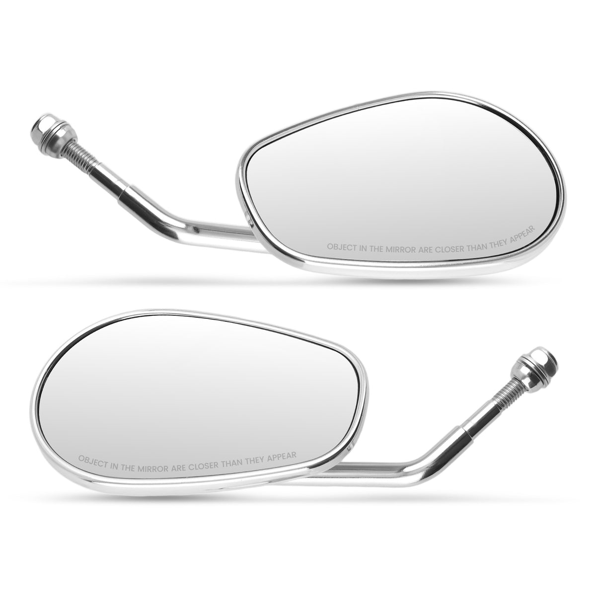 Aluminum Chrome Mirrors compatible For Harley Davidson Dyna Softail Models 1988-2016