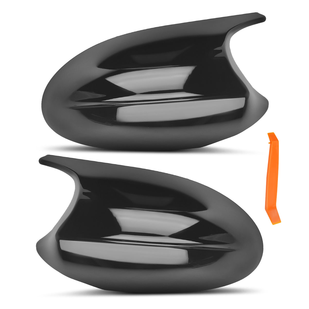 Side Mirror Cover Caps compatible For BMW E90 E91 Pre-LCI 2005-2007 51167135098 ABS Plastic