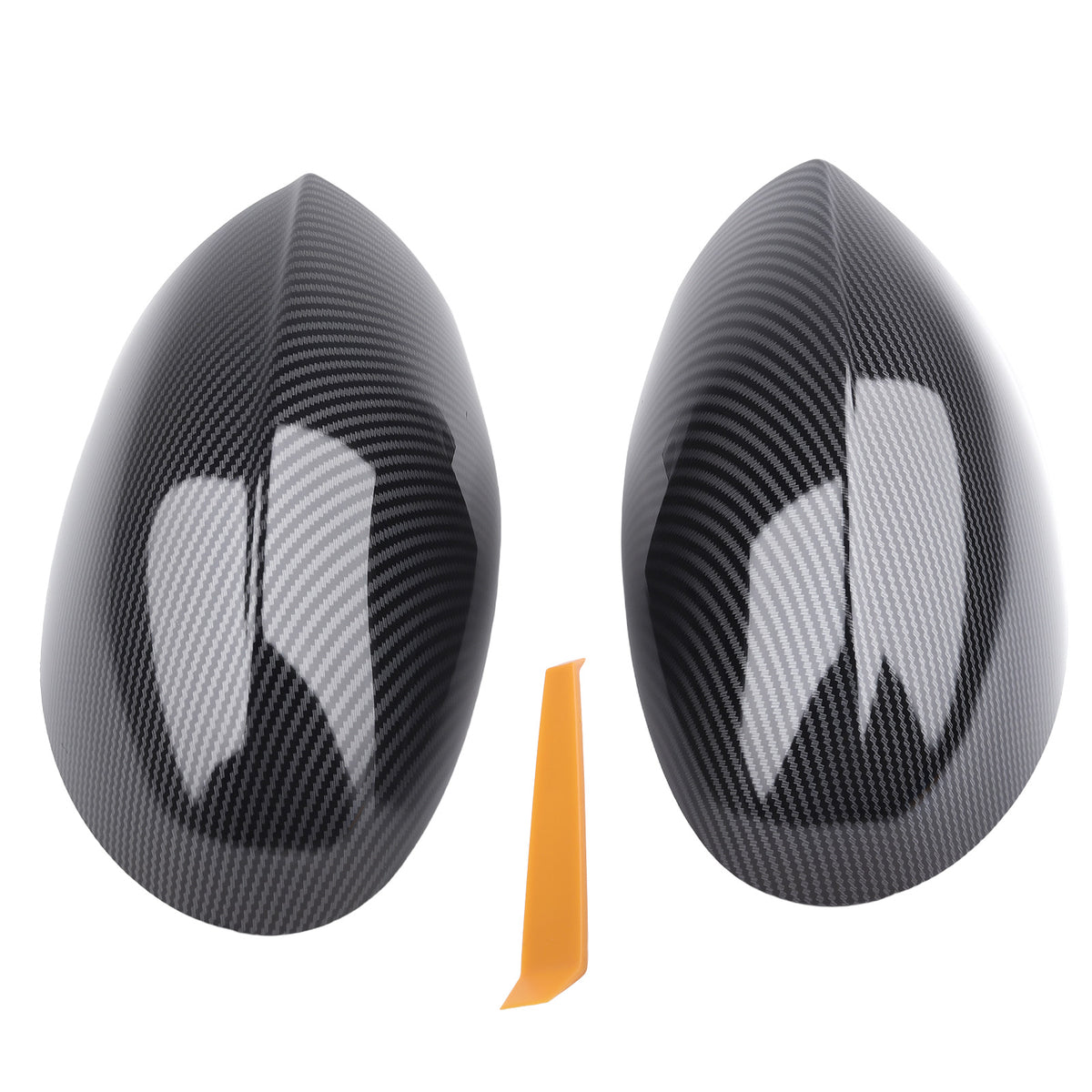 ABS Mirror Cover Kit compatible For BMW E87 E81 E88 2004-2009 51167135097 Carbon Black