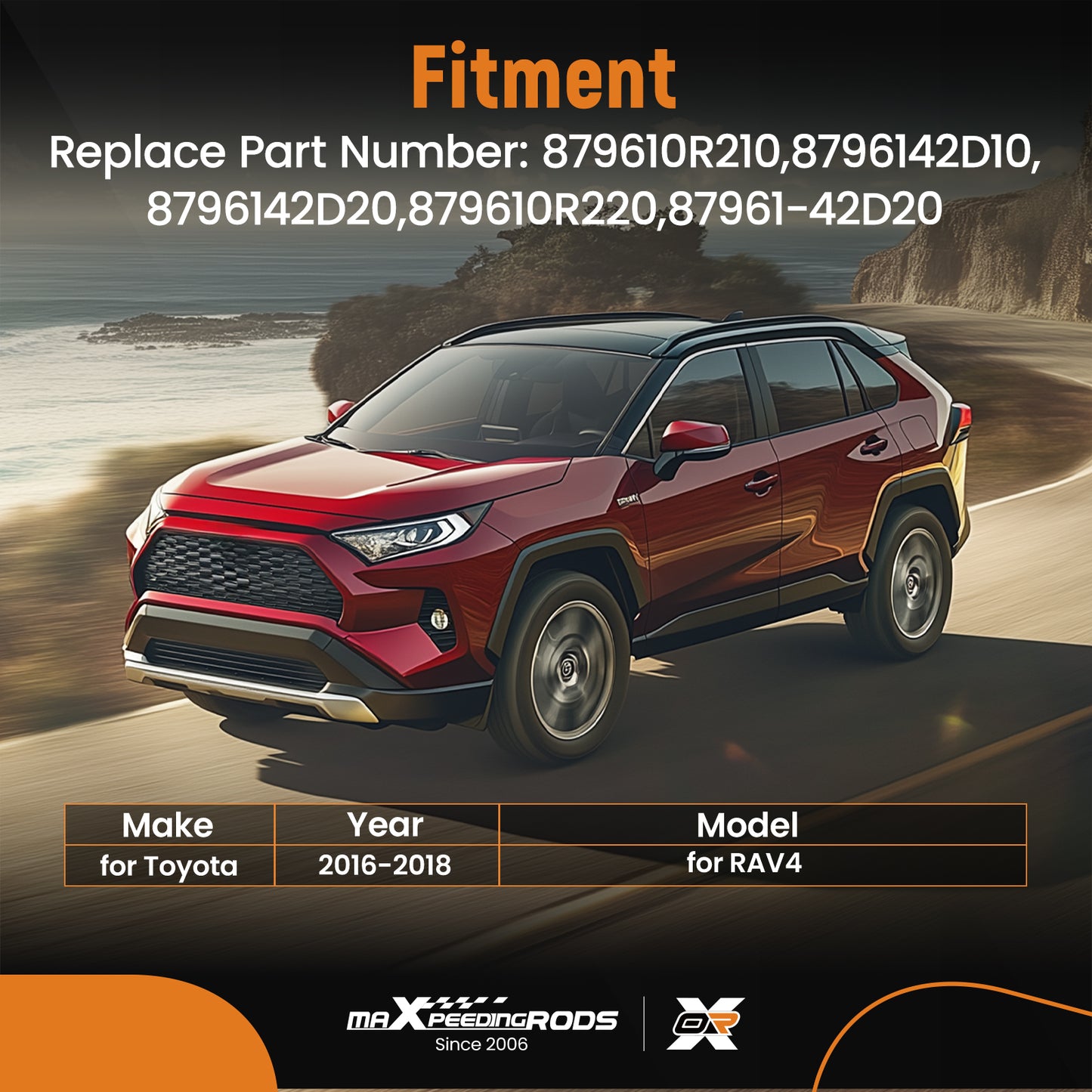 Left Side View Mirror Glass Heated Signal compatible for Toyota RAV4 2016-2018 87961-42D20