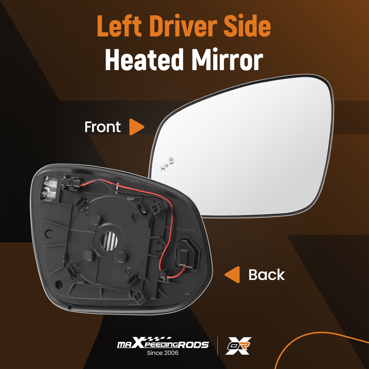 Left Driver Side Mirror Glass compatible For Toyota RAV4 2013-2018 Tacoma2016-2021
