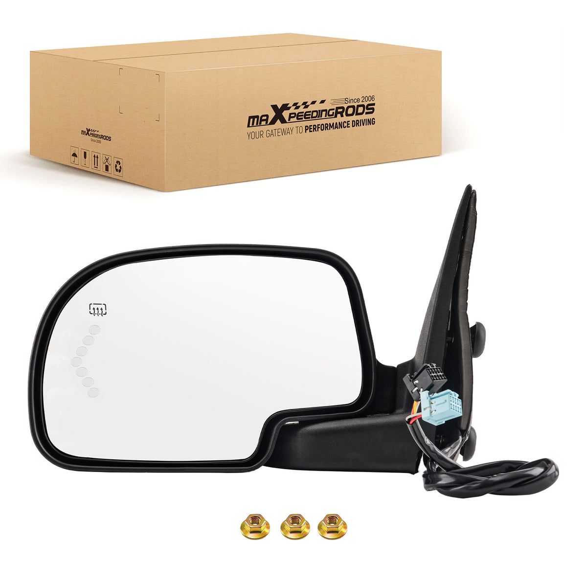 Left Rear View Mirror compatible For Chevy Silverado HD 2003-2007 Heated 62134G-P67