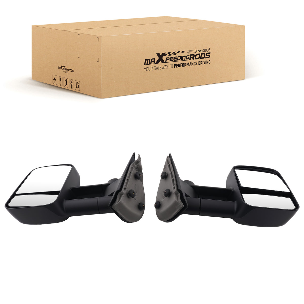 Extendable Mirror compatible For Chevy Avalanche 2007-13 15907123 Manual Fold Black