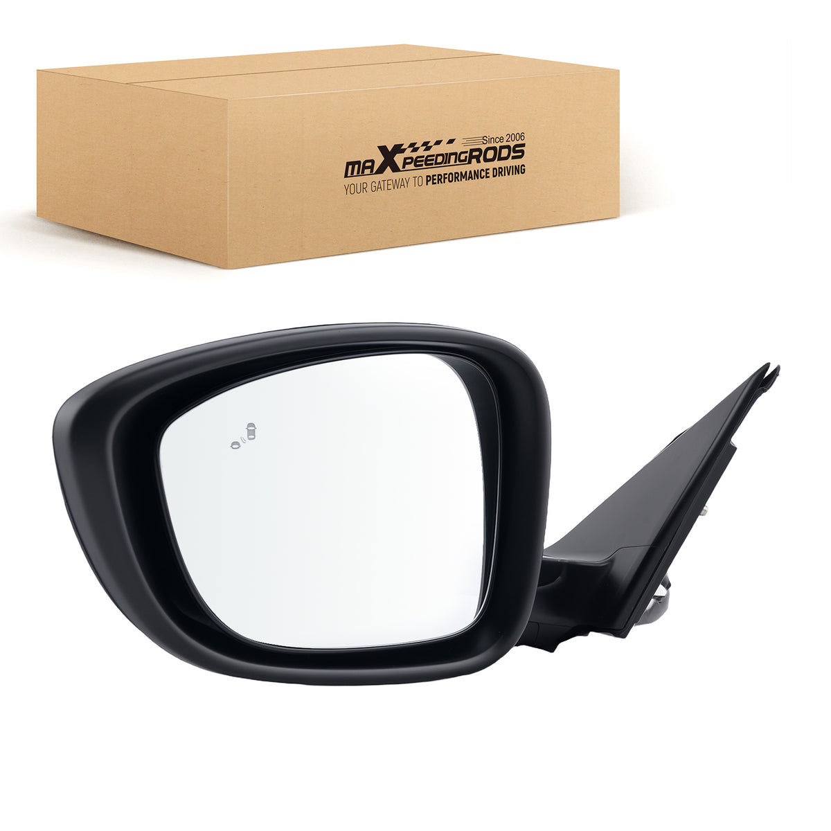 Left Side Mirror compatible For Honda Accord 2018-2022 Black 7Pins Heated BSD