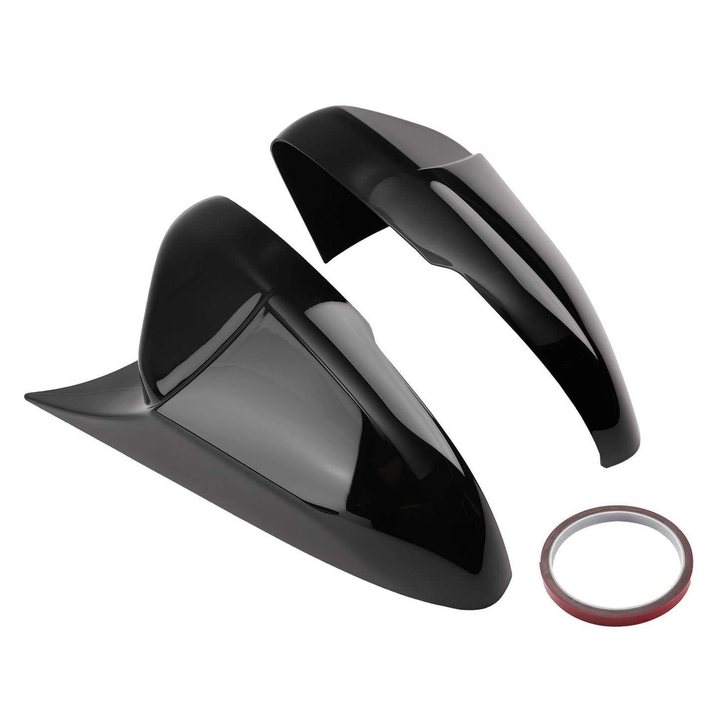Gloss Black Side Mirror Cover Caps Set Compatible for Honda Accord 2018-2022 LH RH