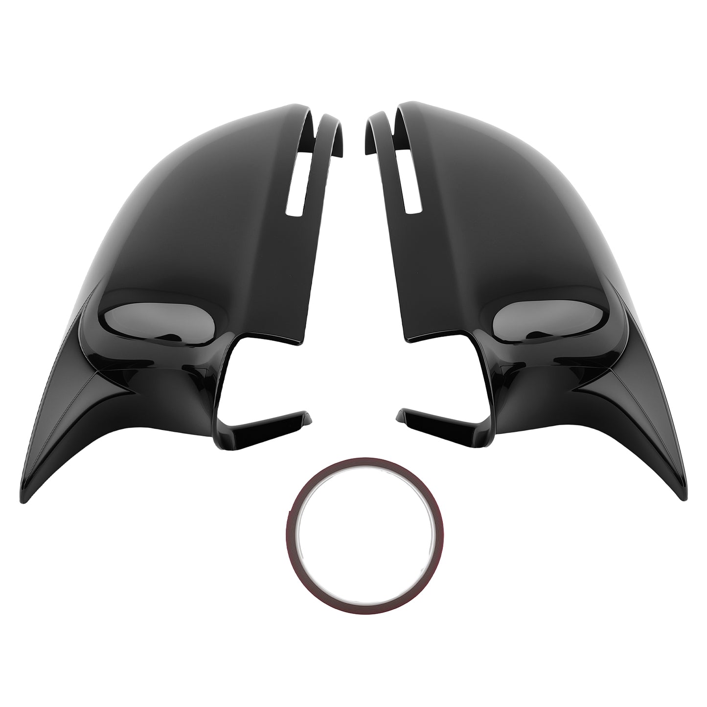 Mirror Cap Covers Pair Compatible for Audi A6 S6 RS6 A4 S4 2009-2012 Black ABS Plastic