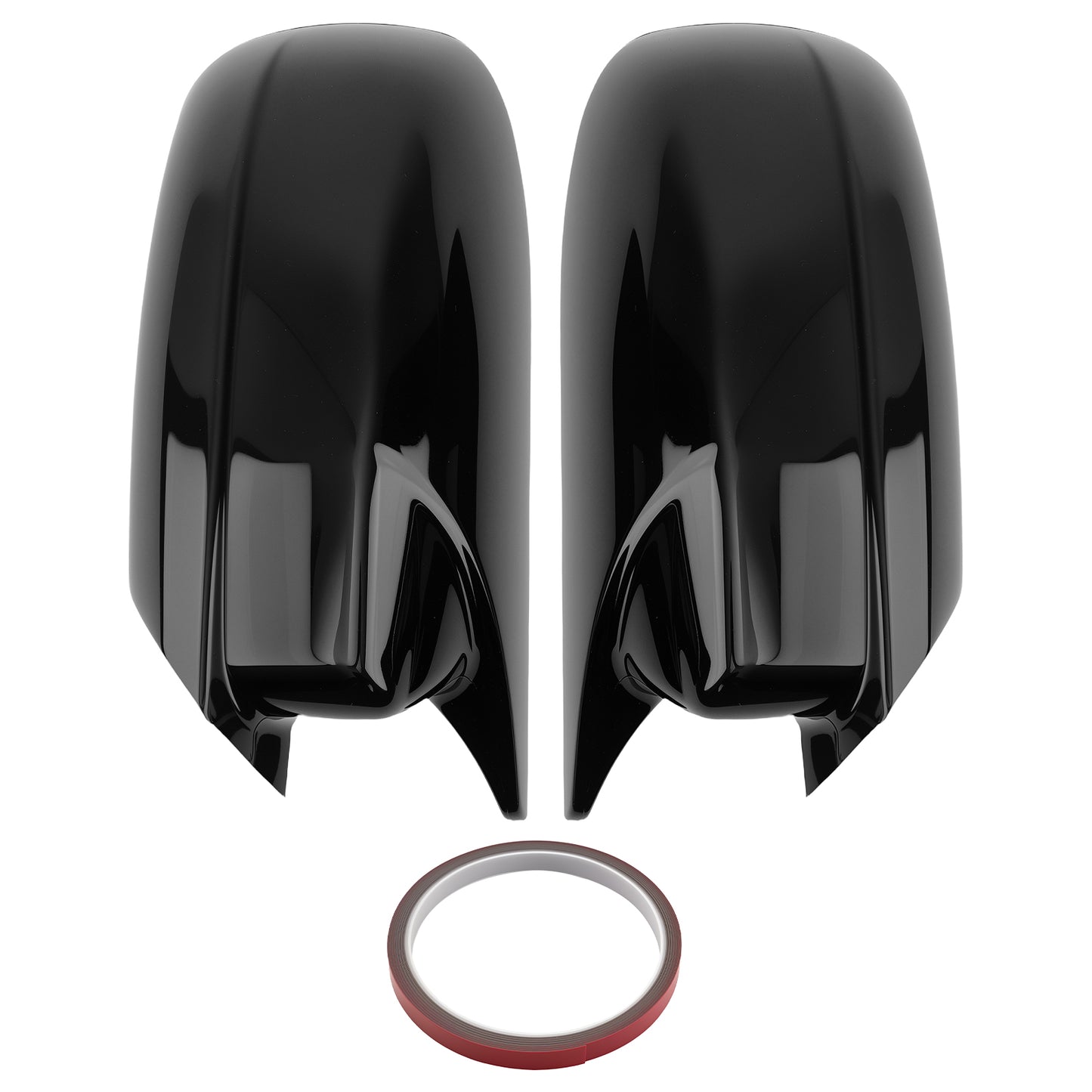 2pcs Mirror Cover Assembly compatible For Dodge Charger compatible For Chrysler 300 200 11-23 Black ABS