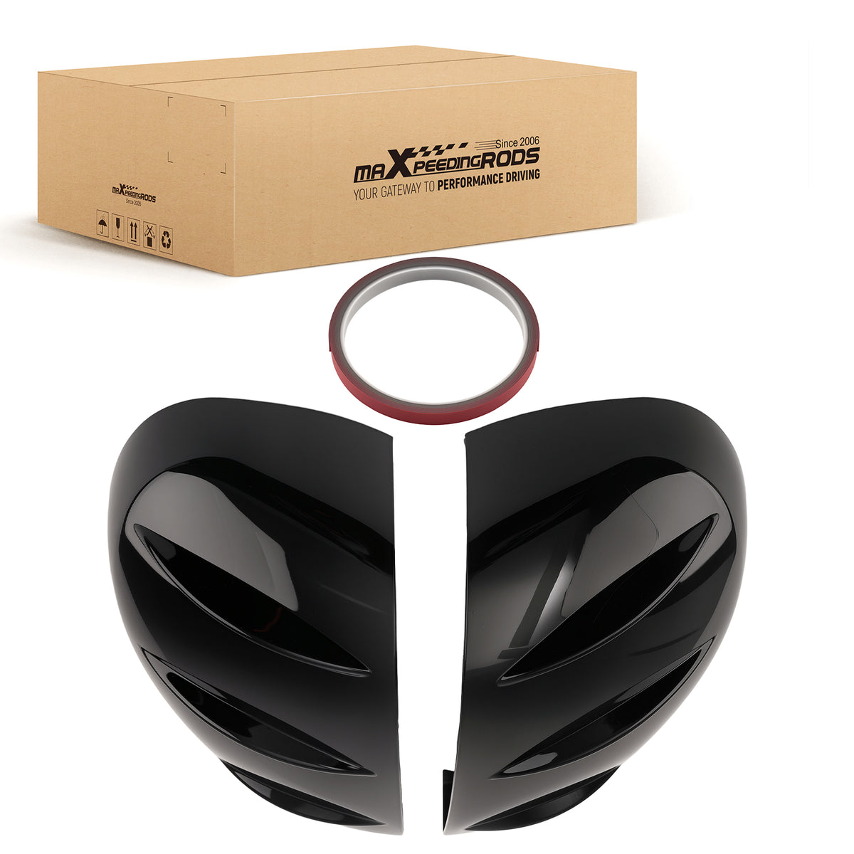 Mirror Cover Caps Pair compatible For Honda Civic Sedan Hatchback 2022+ Gloss Black