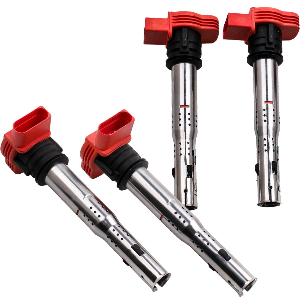 Set of 4 Ignition Coil Pack compatible For Audi A4 A5 R8compatible compatible For VW Golf GTI 2.0T FSI 06E905115C