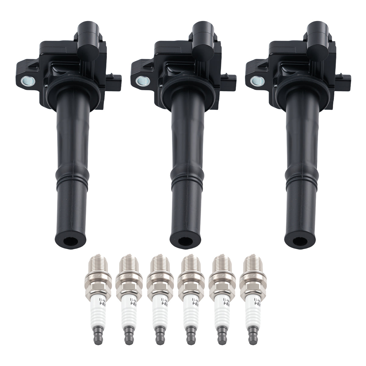 3x Ignition Coil + 6x Spark Plug Set compatible For Toyota 4Runner Tacoma T100 compatible For Tundra 3.4L